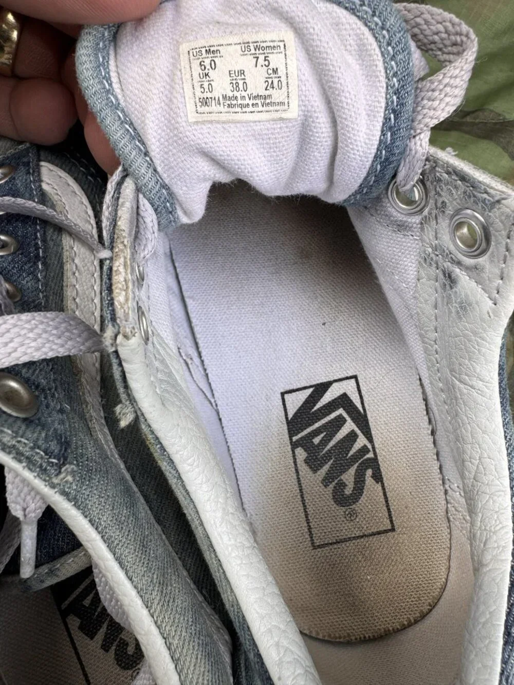 Vans Old Skool Sneakers Acid Wash Denim - Wmn 7.5